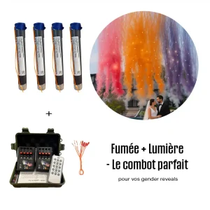 Pack Fumigène Mariage Blink – Fumée Colorée avec Effets Lumineux Personnalisables