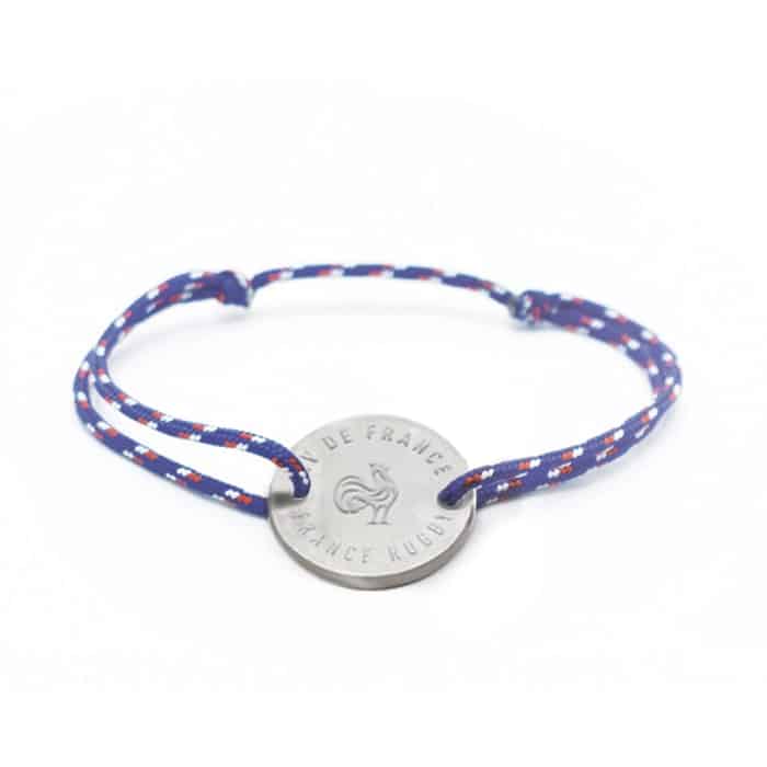 Bracelet France Rugby X Ovalie Original – XV de France – Bleu Tricolore