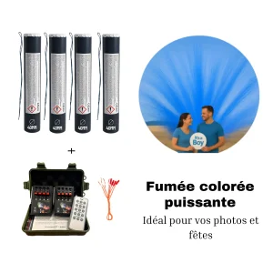 Pack Artifice de Jour Gender Reveal Garçon – Fumée Colorée Puissante