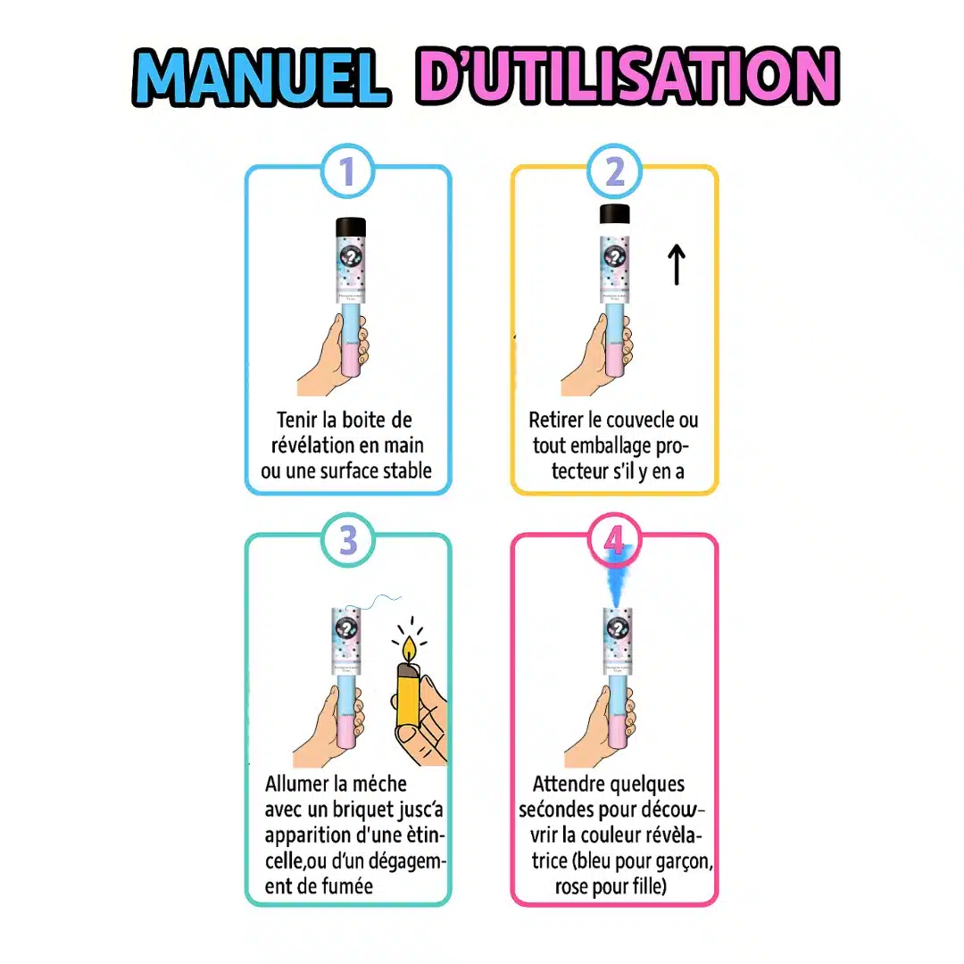 2 Fumigènes à Main Bleu – Révélation Sexe en 45 Secondes – Image 4